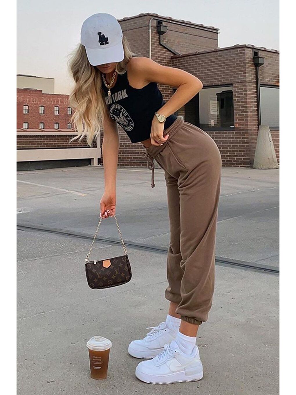 Kahverengi Kadın Eşofman Mg290-2