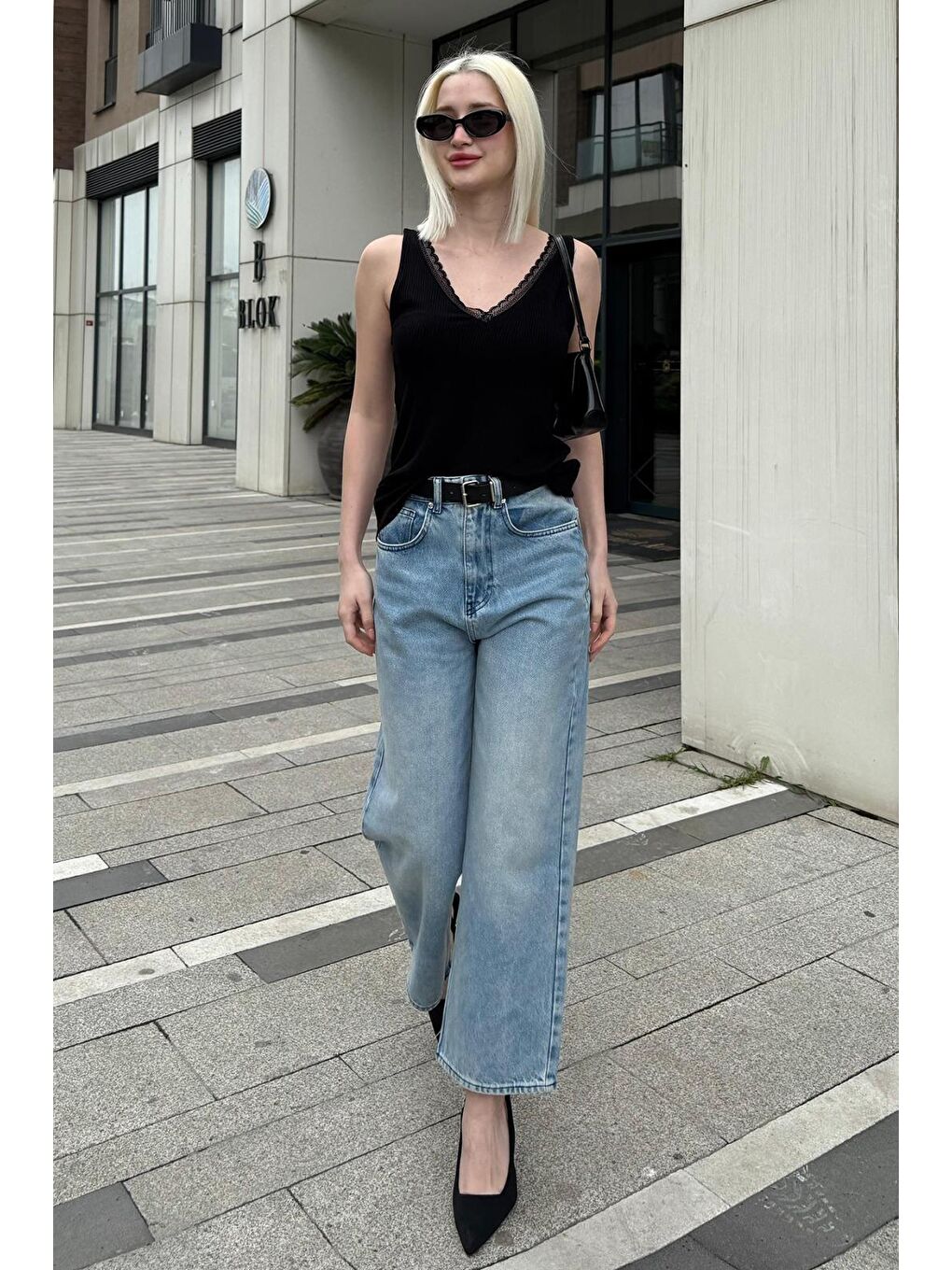 Açık Mavi Kadın Mom Jean Mg2033-4