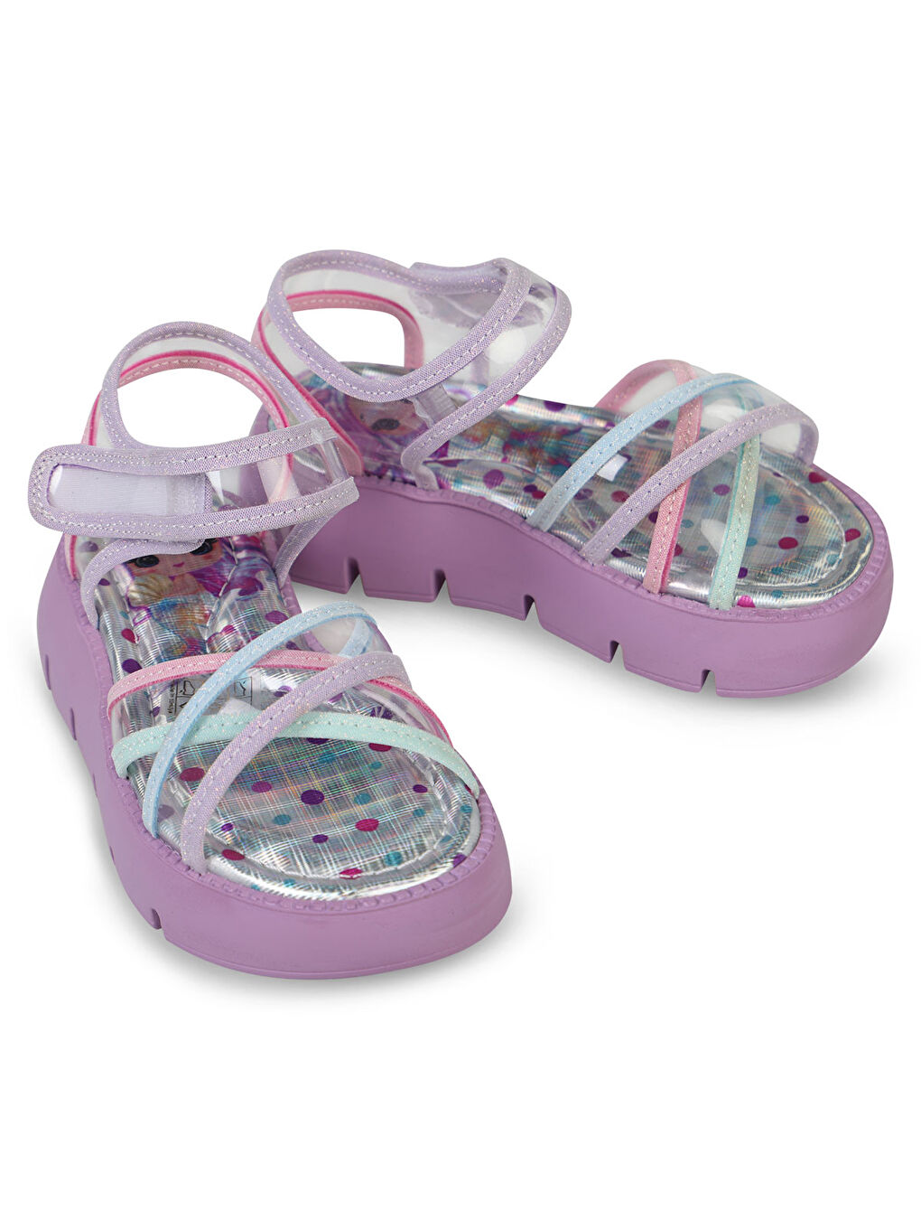 Girls Kız Çocuk Sandalet 26-30 Numara Lila-3