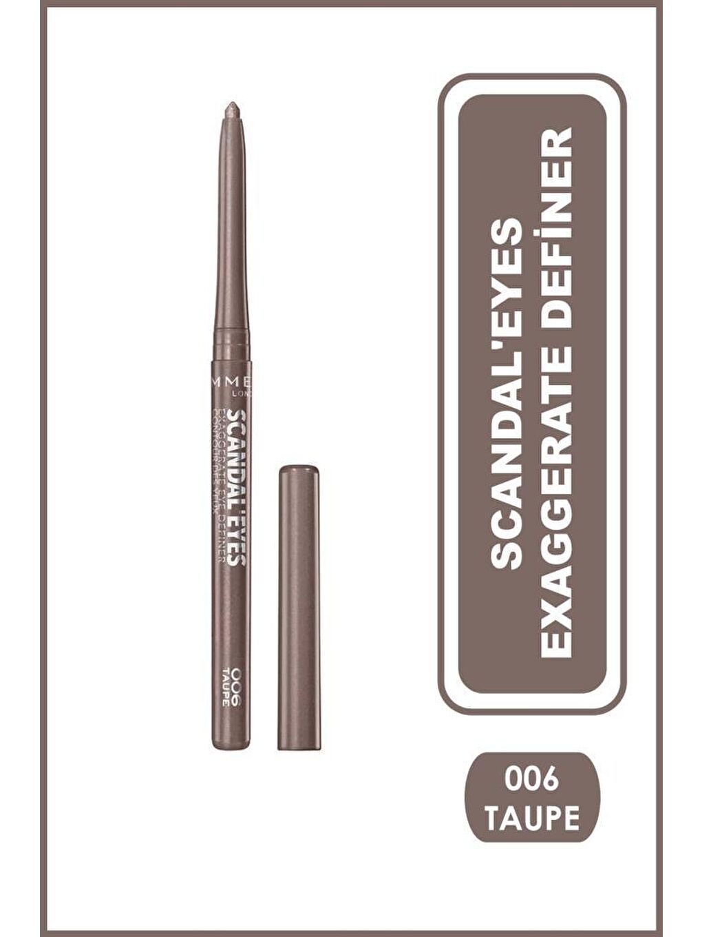 Rimmel London Taupe Eyeliner - Scandal'eyes Exaggerate Definer 006 Taupe
