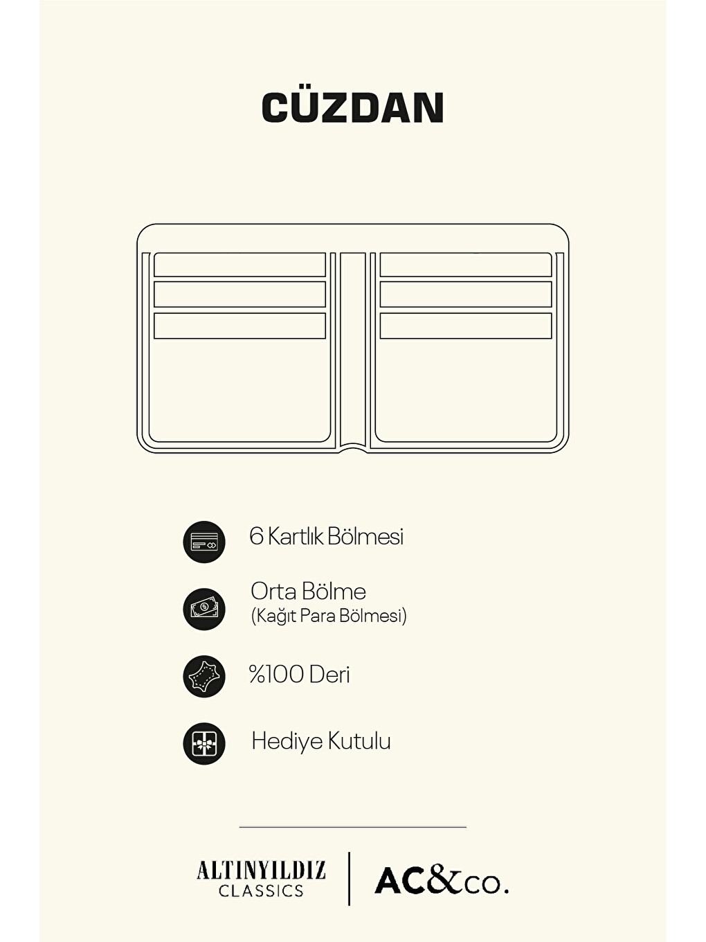 Erkek Kahverengi Hediye Kutulu Kart Bölmeli %100 Suni Deri Cüzdan-2