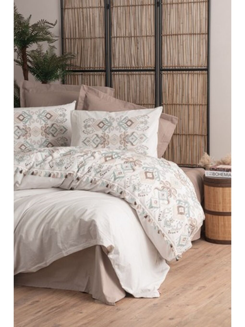 Karışık Pamuk Box Candy Serisi Tek Kişilik Nevresim Takımı Asilo Kahve