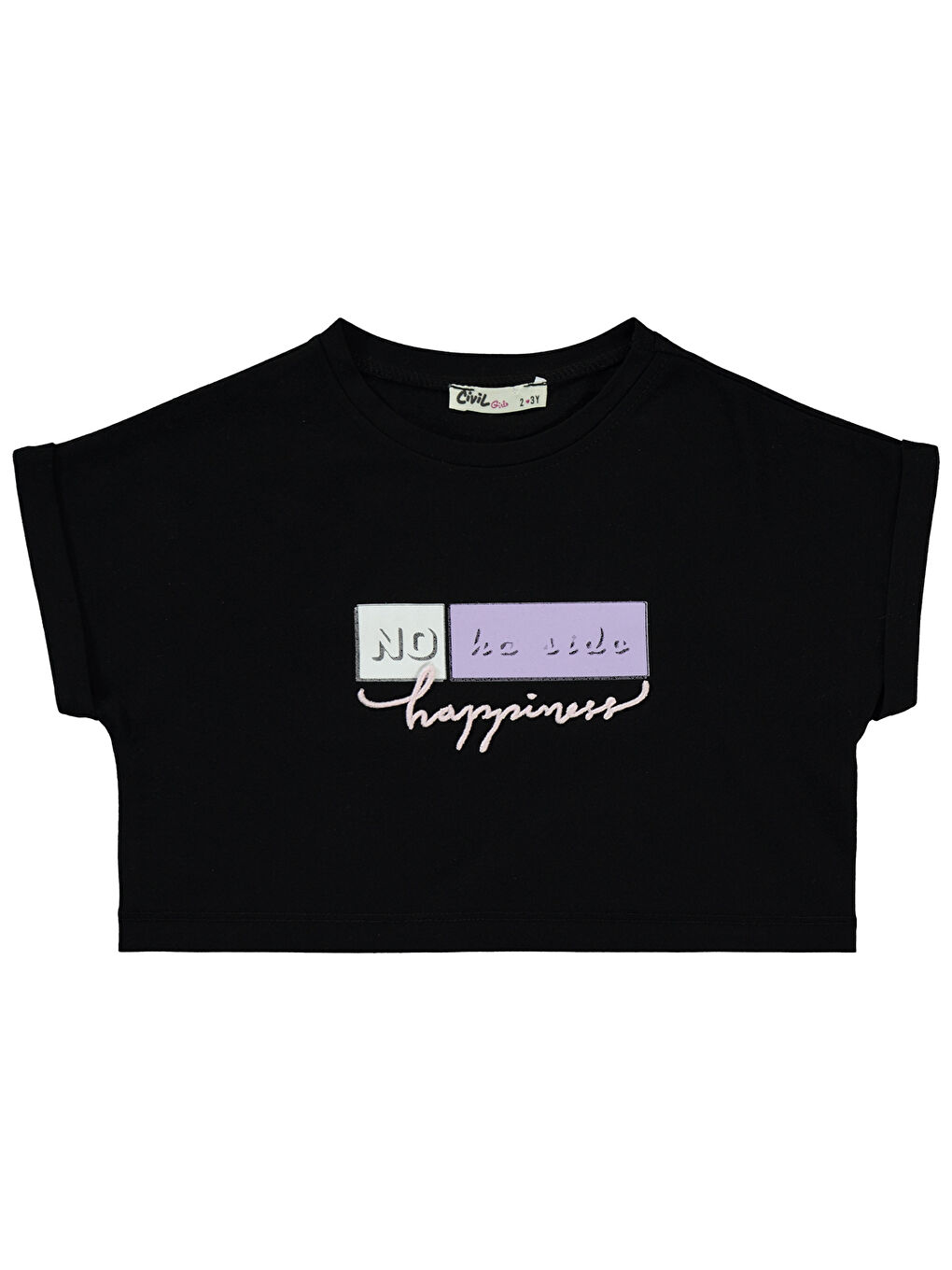 Girls Kız Çocuk Tişört 2-5 Yaş Siyah