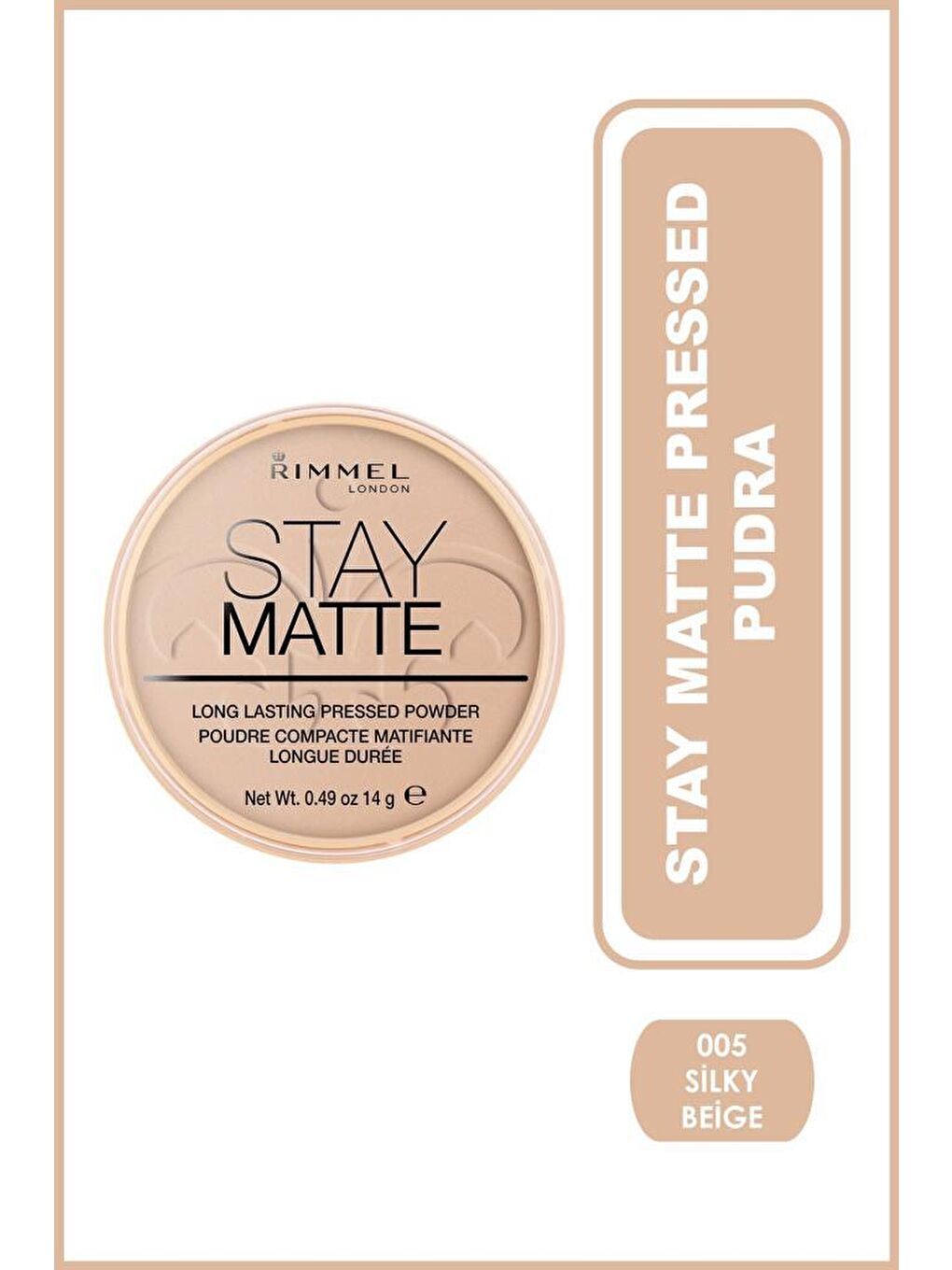 Pudra - Stay Matte Pressed Powder 005 Silky Beige 14 G 3607345064543