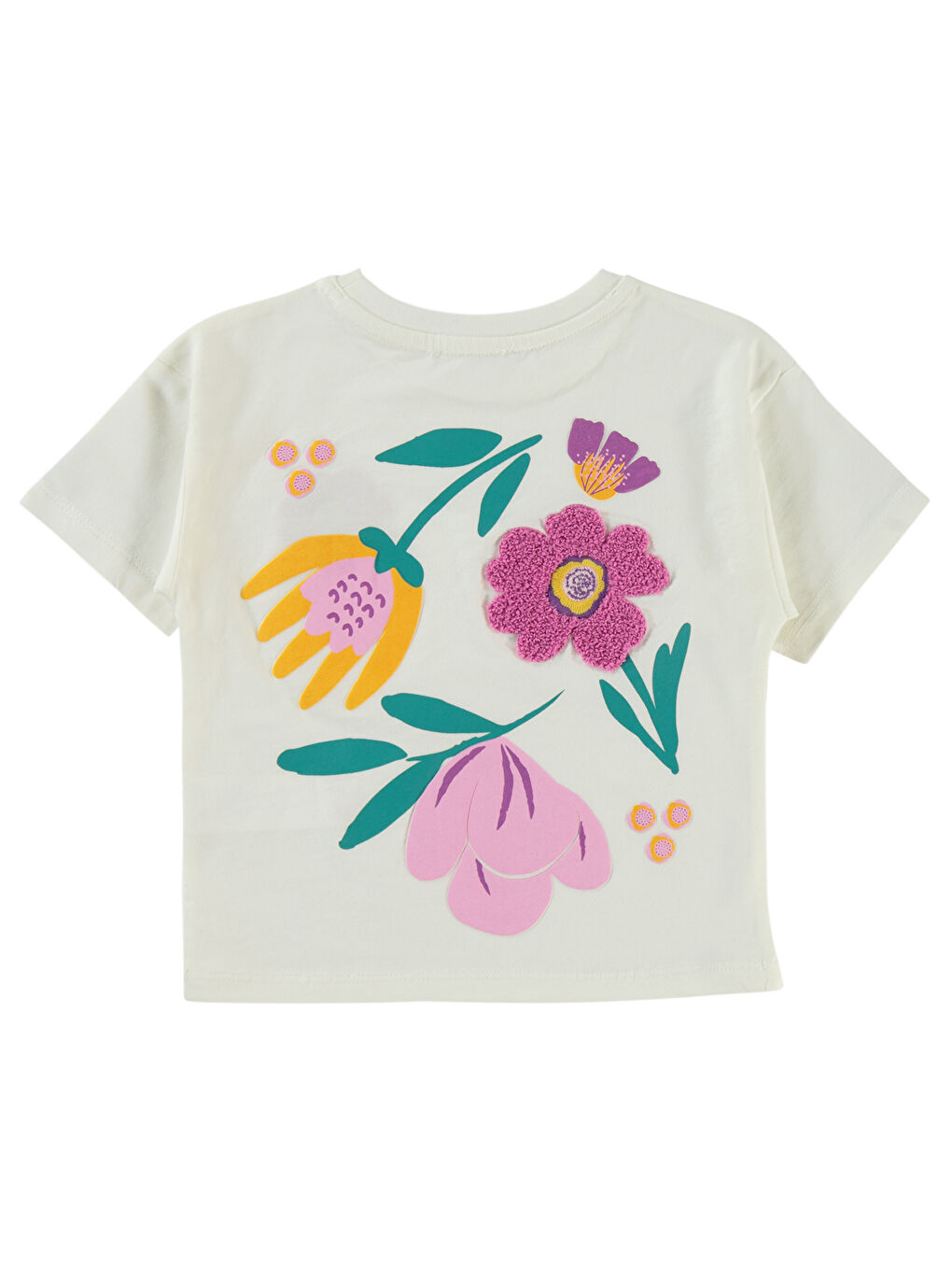 Girls Kız Çocuk Tişört 2-5 Yaş Ekru-1