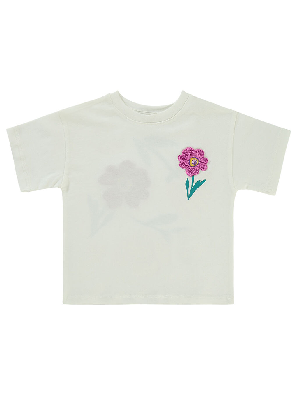 Girls Kız Çocuk Tişört 2-5 Yaş Ekru-2