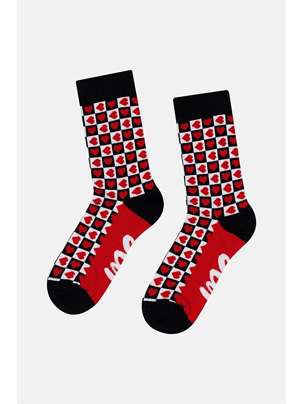 Kırmızı Kutulu Sevgililer Günü Hediye Kutulu Çorap 3'lü Kutu-4