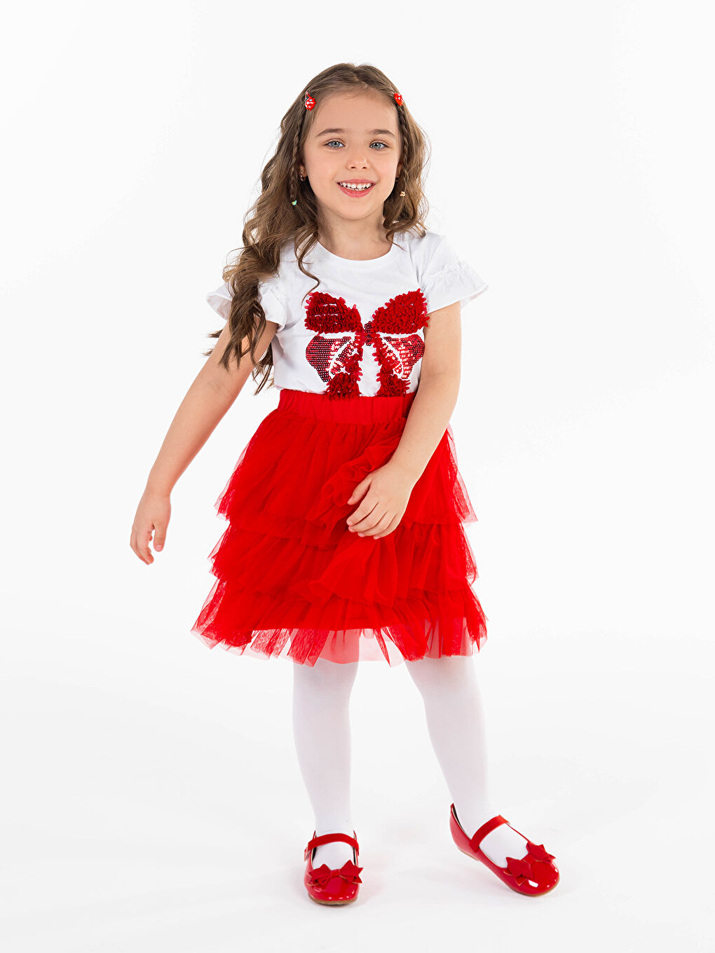 Girls Kız Çocuk Tişört 4-9 Yaş Beyaz-2