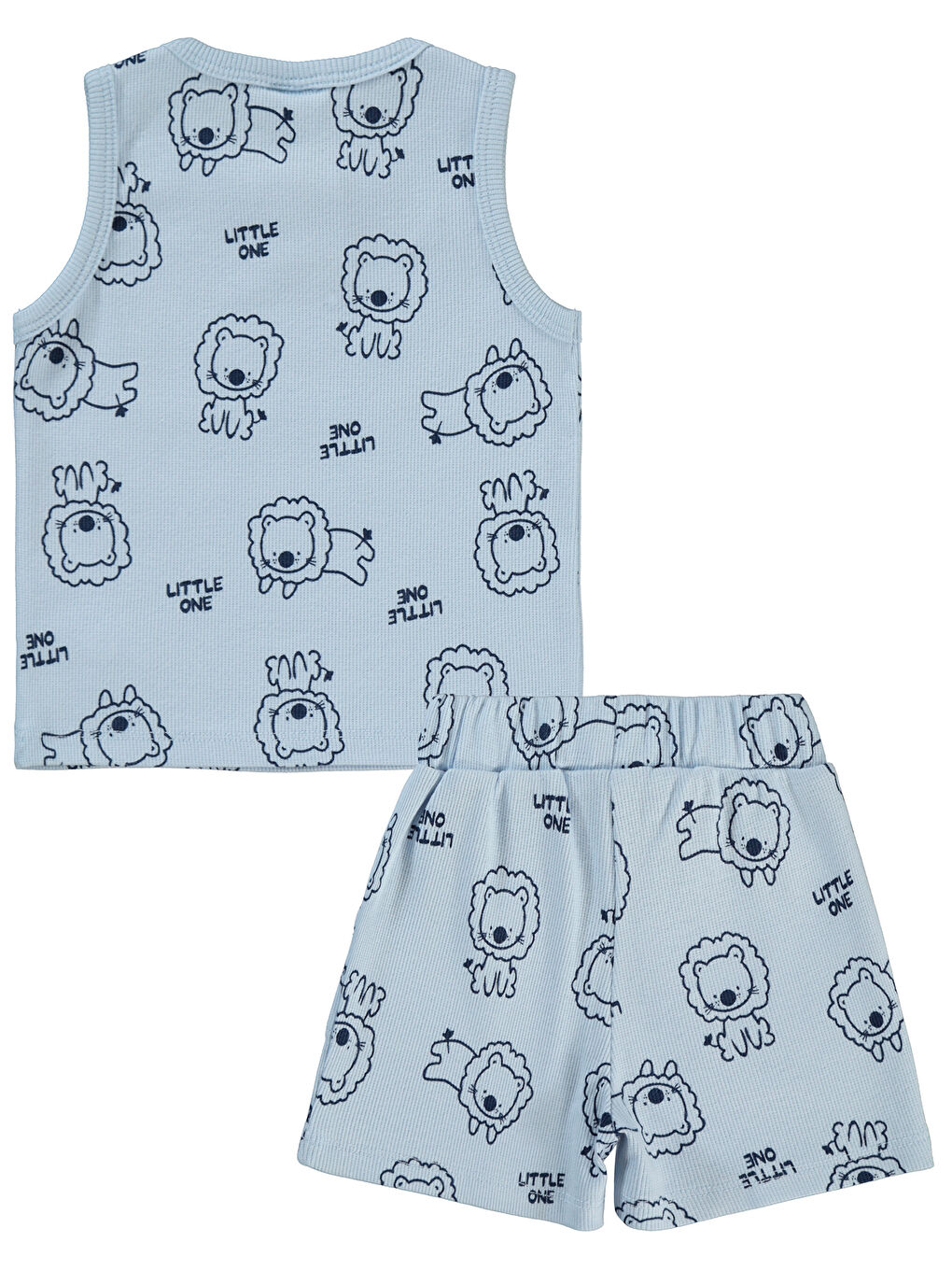 Baby Erkek Bebek Şortlu Takım 6-18 Ay Açık Mavi-1