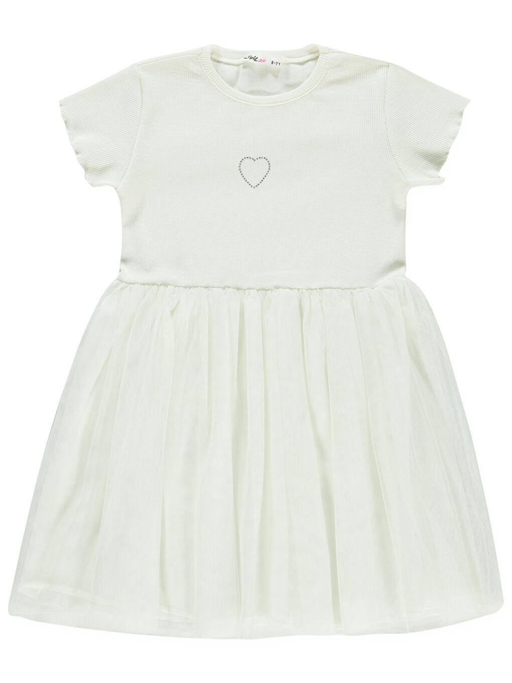 Girls Kız Çocuk Elbise 6-9 Yaş Ekru