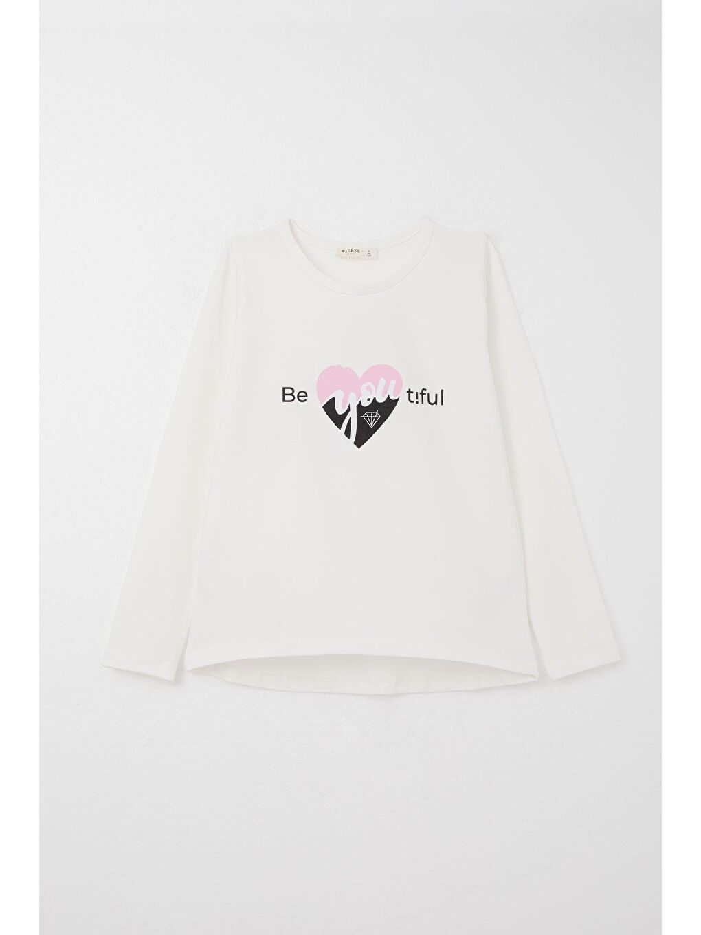 Kız Çocuk Taytlı Takım Yazı Baskılı Ekru (4-8 Yaş)-4