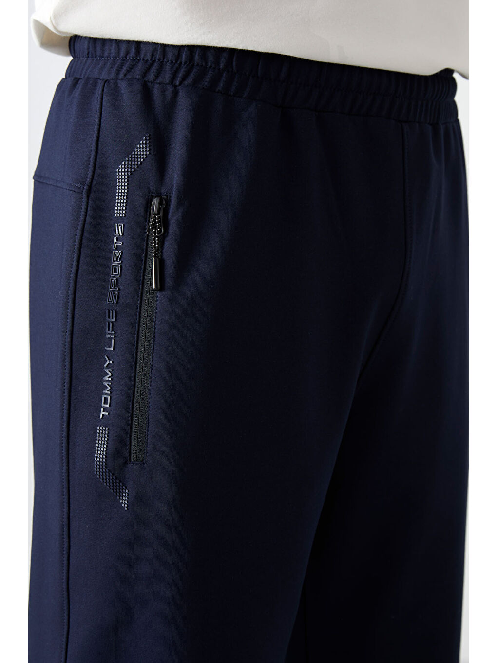 Lacivert Fermuar Cepli Standart Kalıp Klasik Paça Erkek Kapri - 83091-2