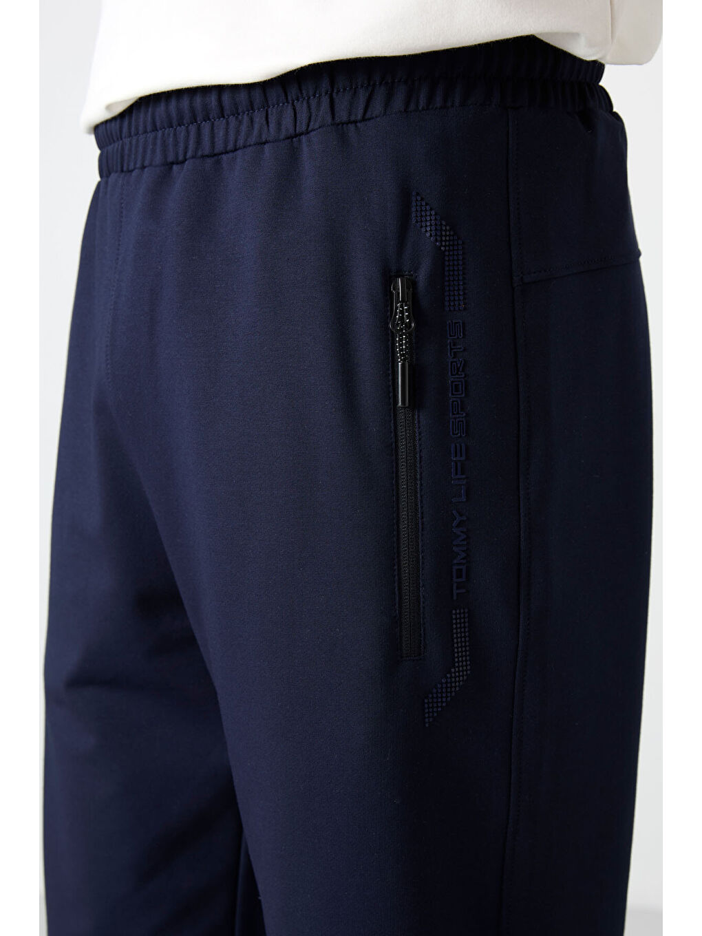 Lacivert Fermuar Cepli Standart Kalıp Klasik Paça Erkek Kapri - 83091-4