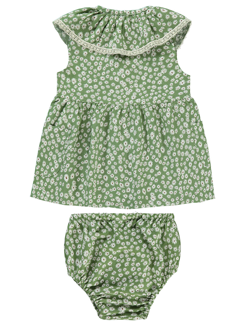 Baby Kız Bebek Elbise 6-18 Ay Çağla Yeşili-1