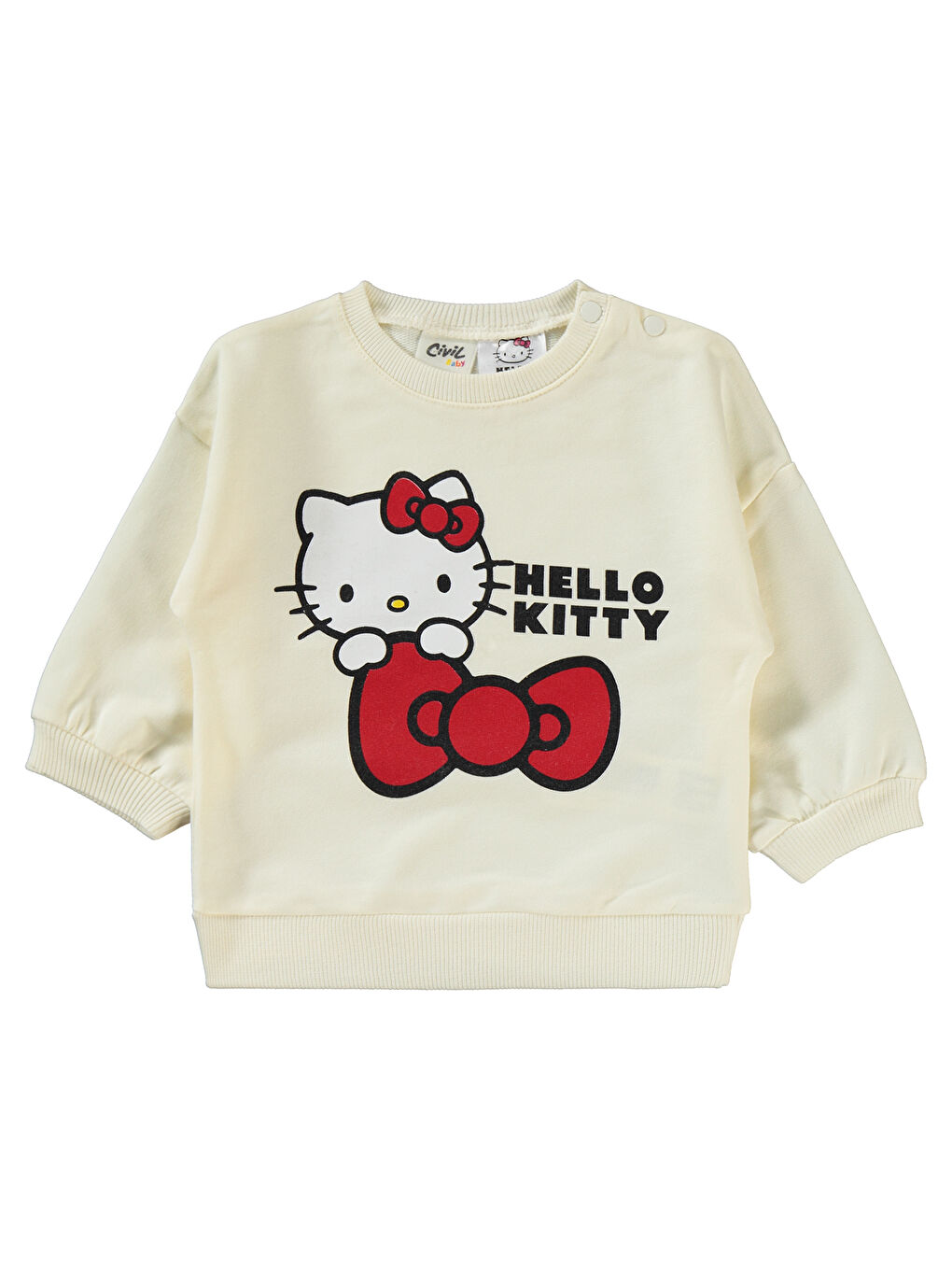 Lila Hello Kitty Kız Bebek Takım 6-18 Ay Ekru-Kırmızı-2