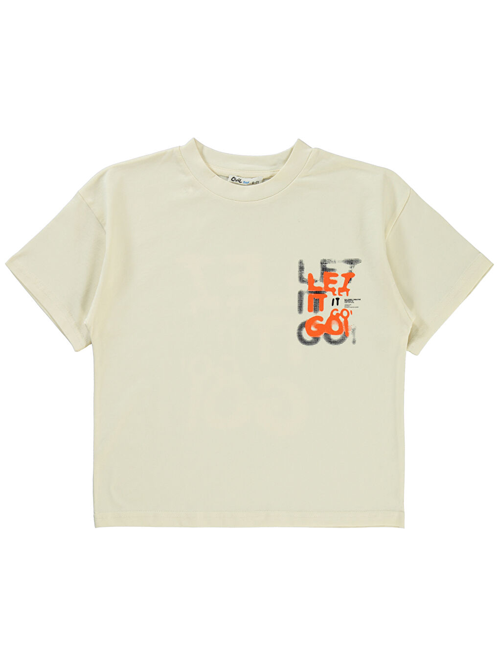 Bej Boys Erkek Çocuk Tişört 6-9 Yaş FilDişi