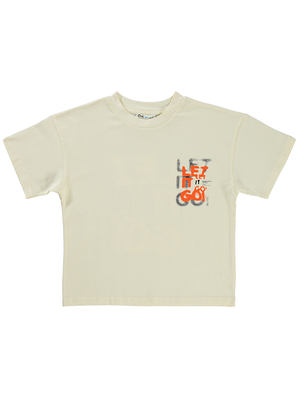 Bej Boys Erkek Çocuk Tişört 6-9 Yaş FilDişi-2