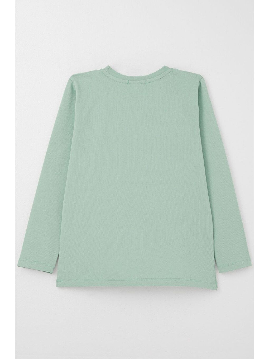 Turkuaz Erkek Çocuk Uzun Kollu Tişört Slogan Temalı Yazı Baskılı Su Yeşili (6-12 Yaş)-3