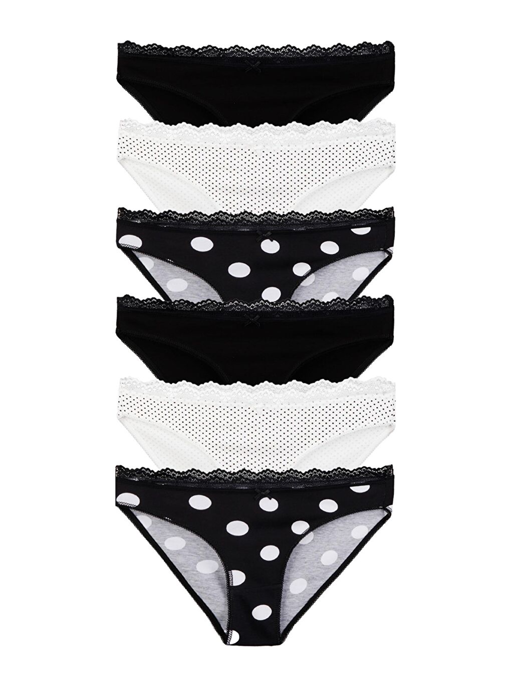 Karışık Kadın Dantelli Külot 6'LI Paket