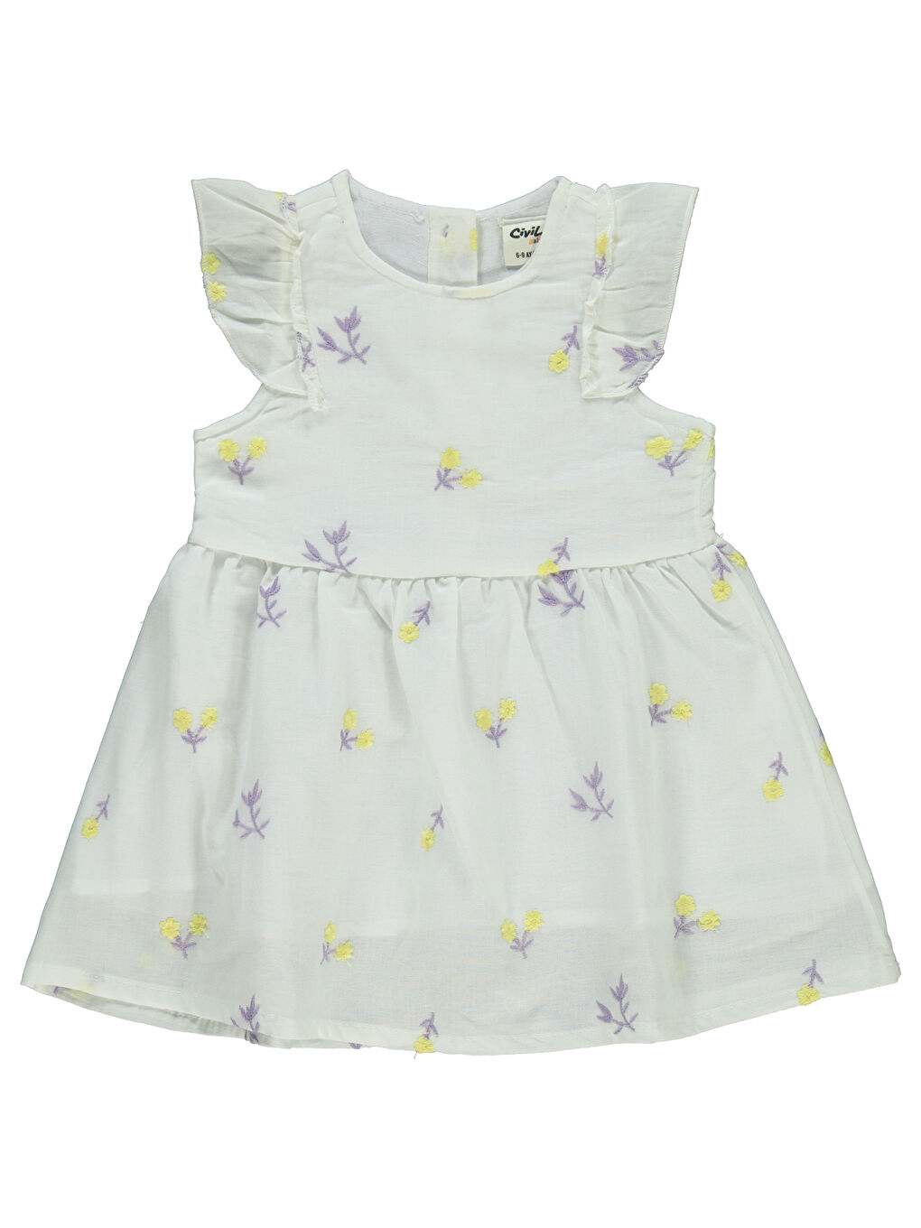 Baby Kız Bebek Elbise 6-18 Ay Ekru