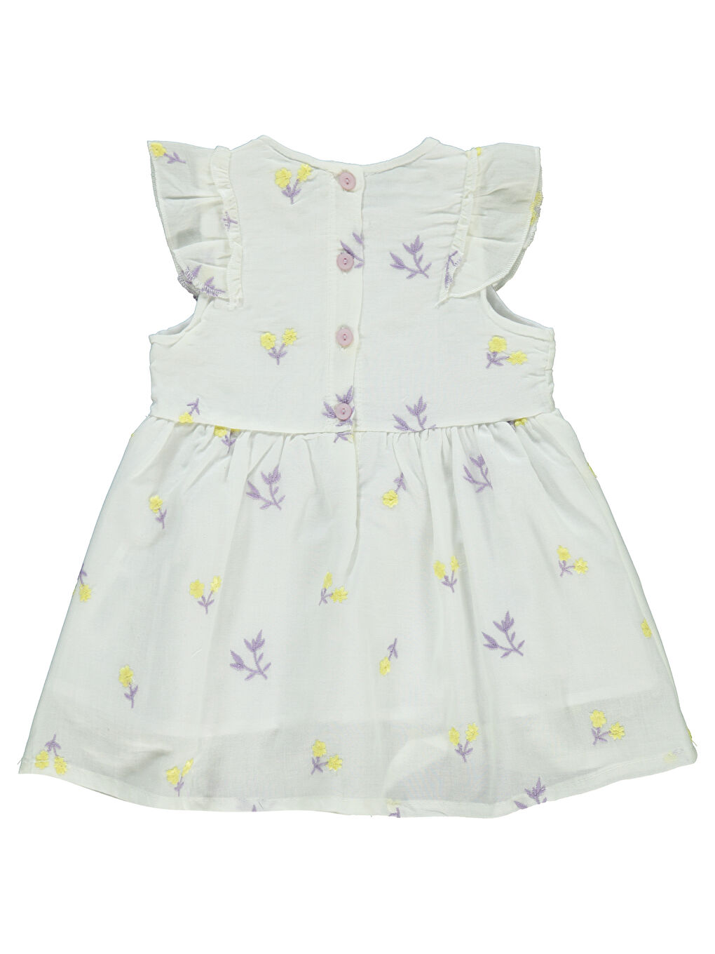 Baby Kız Bebek Elbise 6-18 Ay Ekru-1