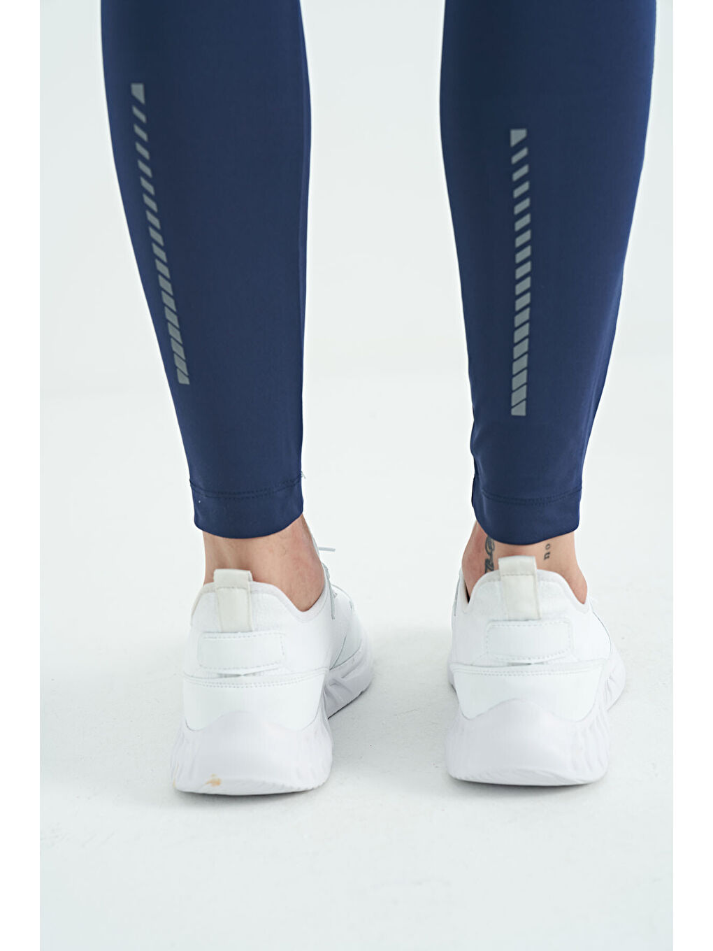 İndigo Arka Bilek Baskı Detaylı Yüksek Bel Slim Fit Aktif Spor Erkek Tayt - 84988-2