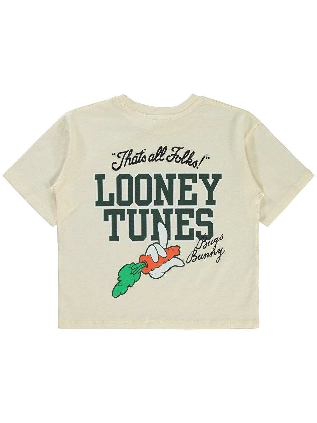 Bej Bugs Bunny Kız Çocuk Tişört 6-9 Yaş FilDişi-1