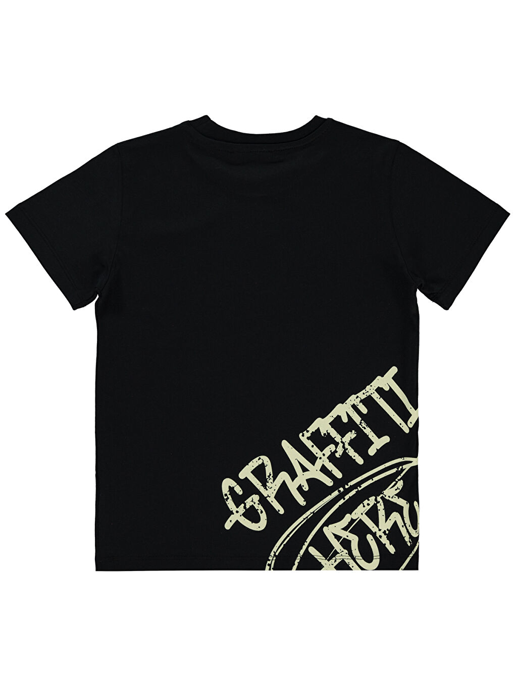 Boys Erkek Çocuk Tişört 6-9 Yaş Siyah-1