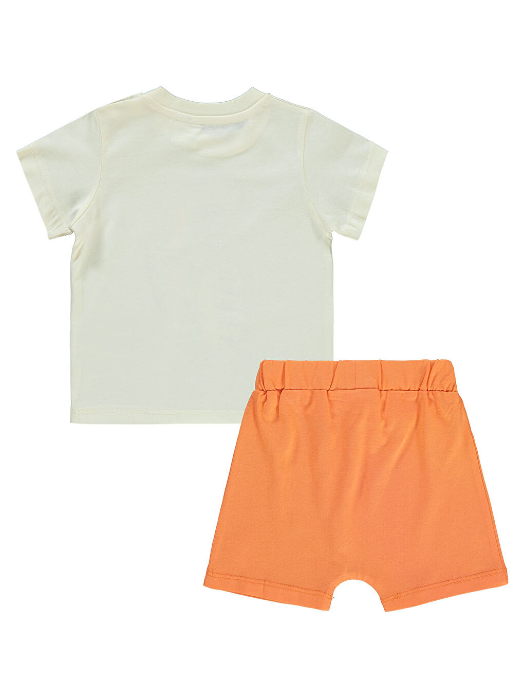 Ekru Baby Erkek Bebek Şortlu Takım 6-18 Ay Krem-1