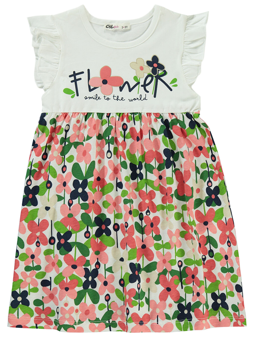 Girls Kız Çocuk Elbise 2-5 Yaş Ekru