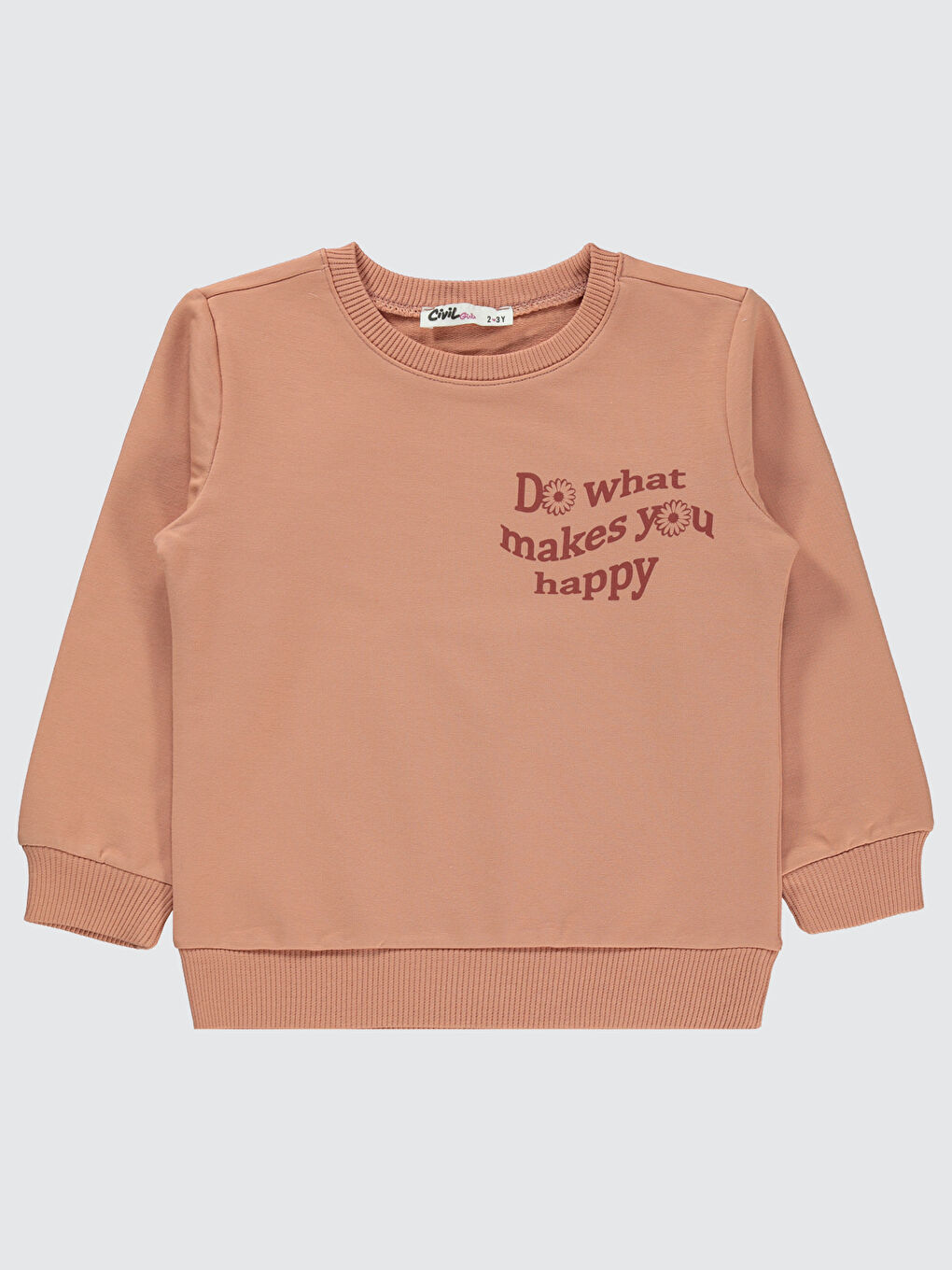 Kahverengi Girls Kız Çocuk Sweatshirt 2-5 Yaş İtalyan Kili