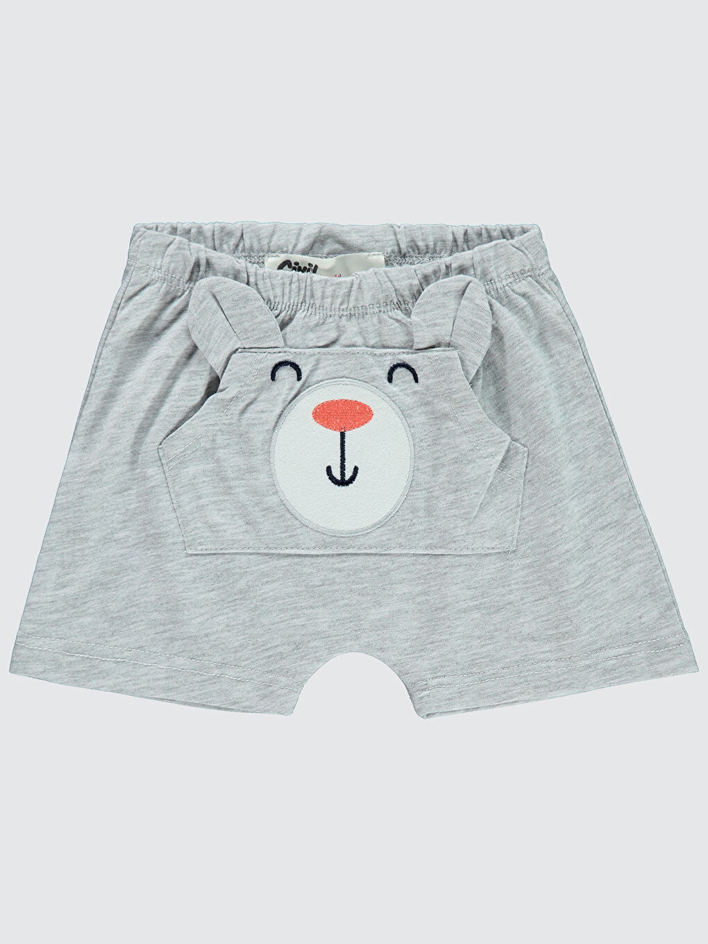 Gri Baby Erkek Bebek Şort 6-18 Ay Karmelanj
