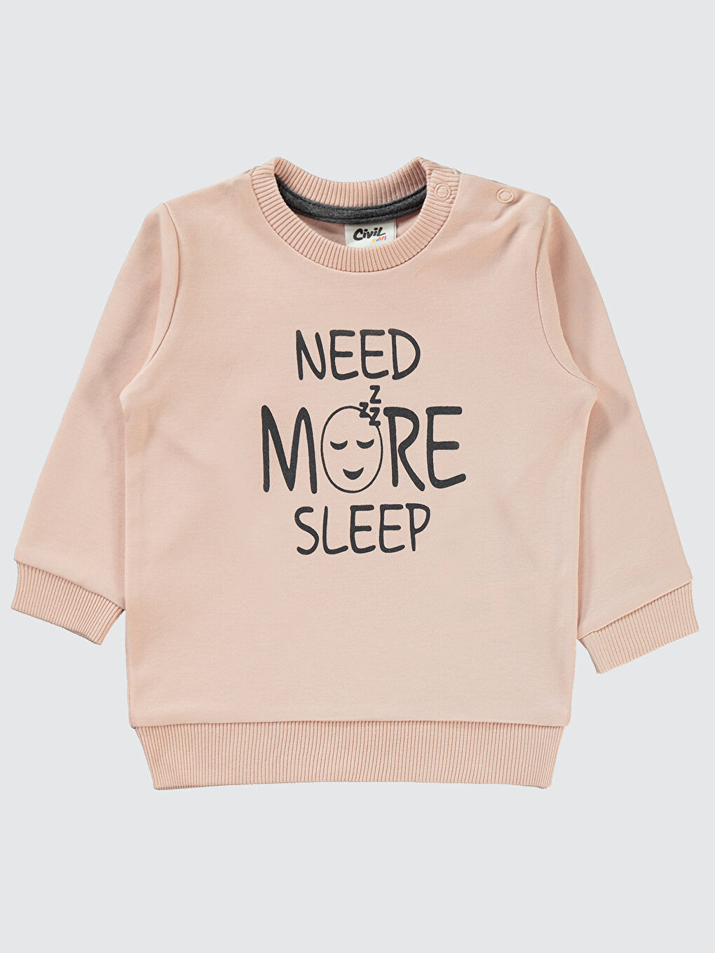 Pembe Baby Kız Bebek Sweatshirt 6-18 Ay Pudra