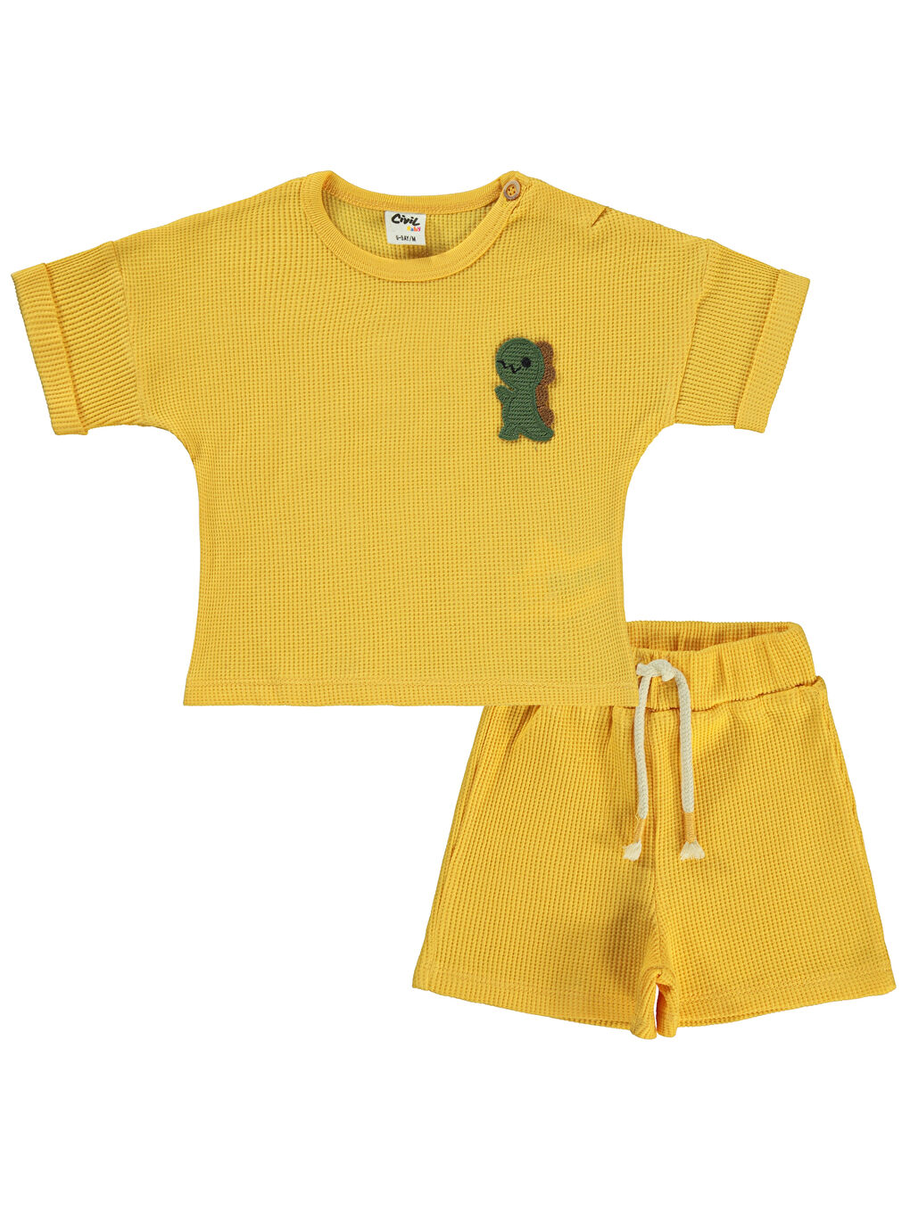 Baby Erkek Bebek Şortlu Takım 6-18 Ay Soft Sarı