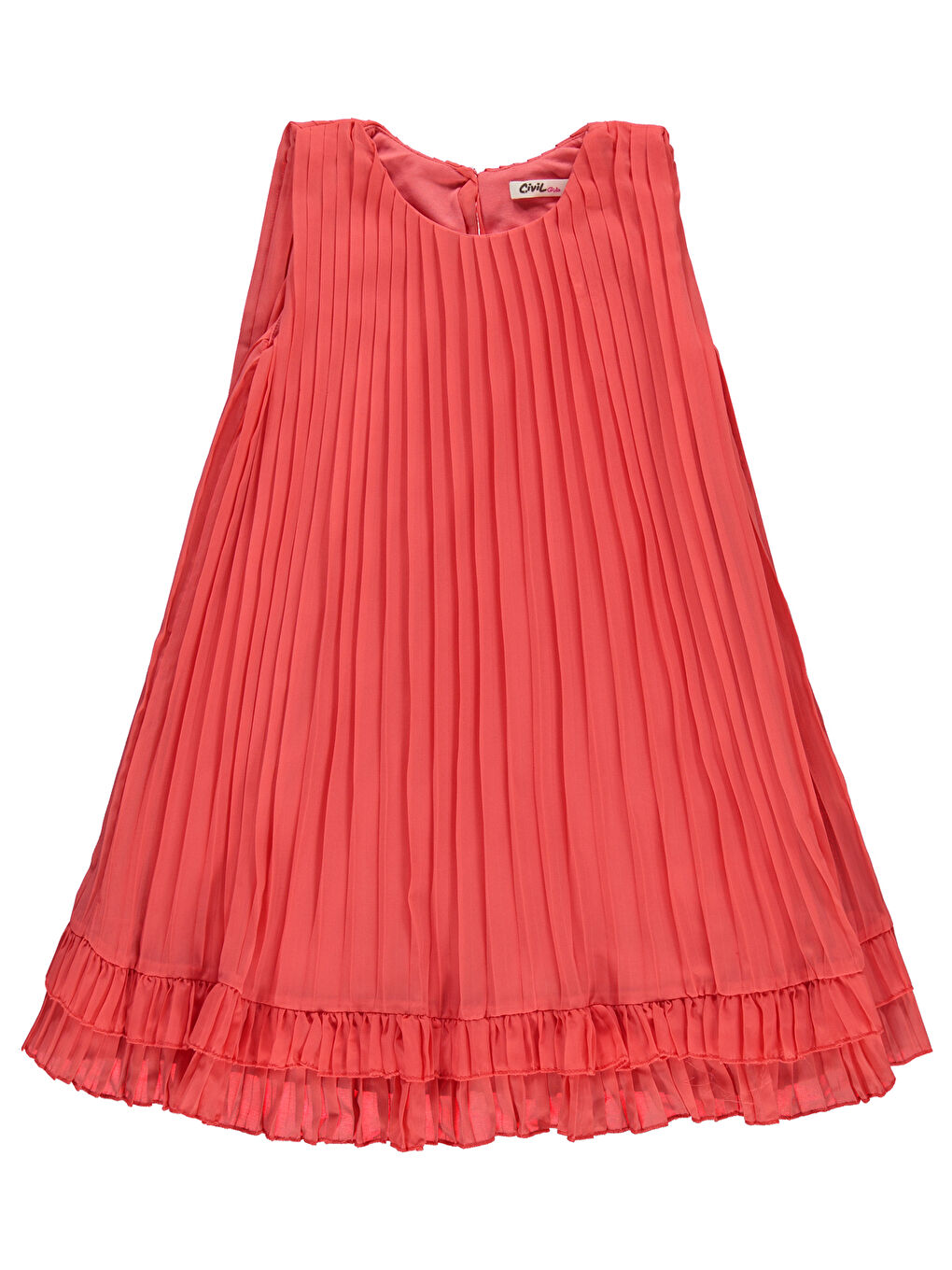 Girls Kız Çocuk Elbise 6-9 Yaş Mercan