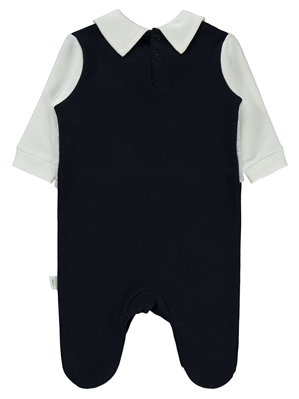 Baby Erkek Bebek Patikli Tulum 1-9 Ay Lacivert-1