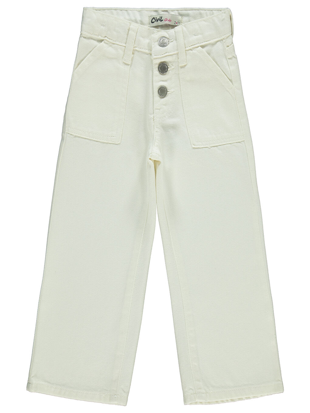 Girls Kız Çocuk Pantolon 2-5 Yaş Beyaz