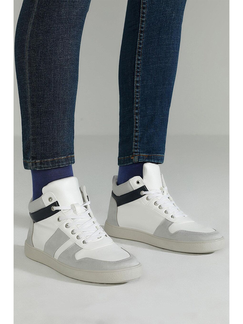 WEST 2PR Beyaz Erkek High Sneaker-1