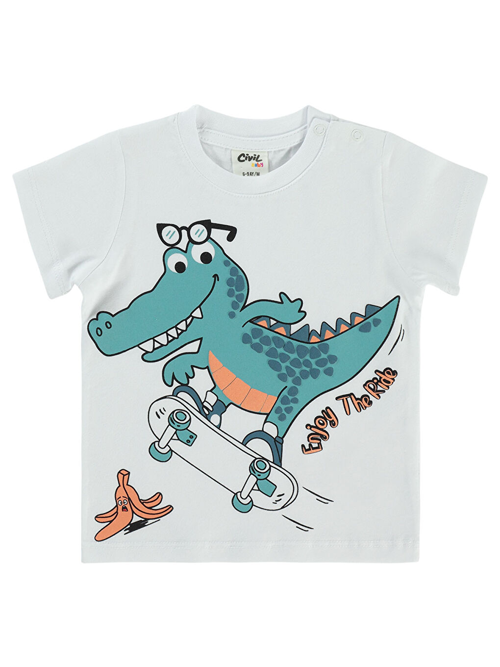 Baby Erkek Bebek Tişört 6-18 Ay Beyaz