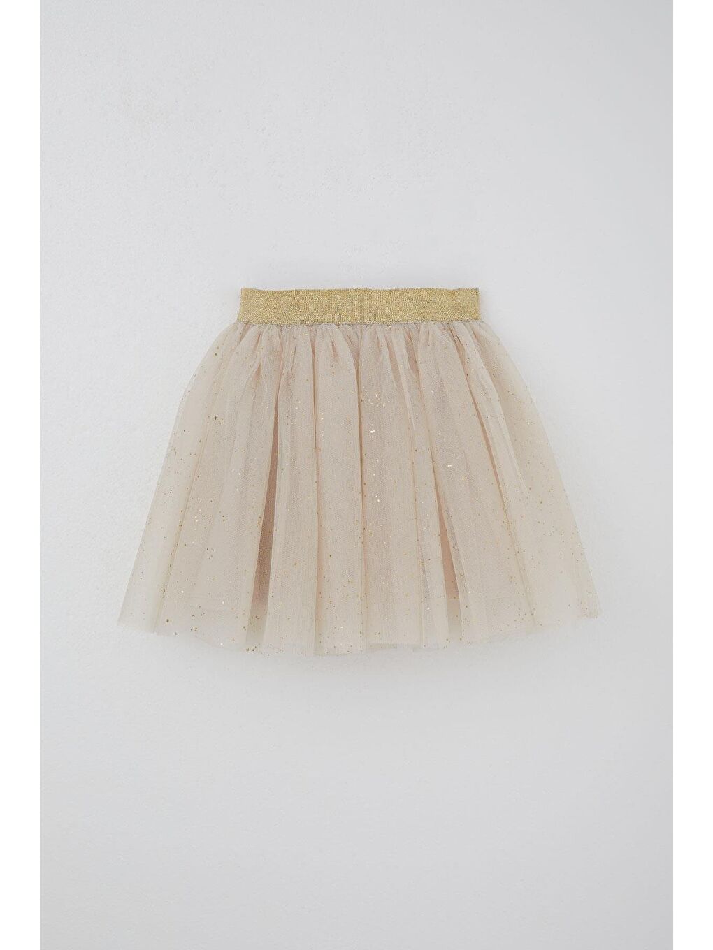 Kız Çocuk Tütü Etek Sim Detaylı Bej (5-10 Yaş)-8