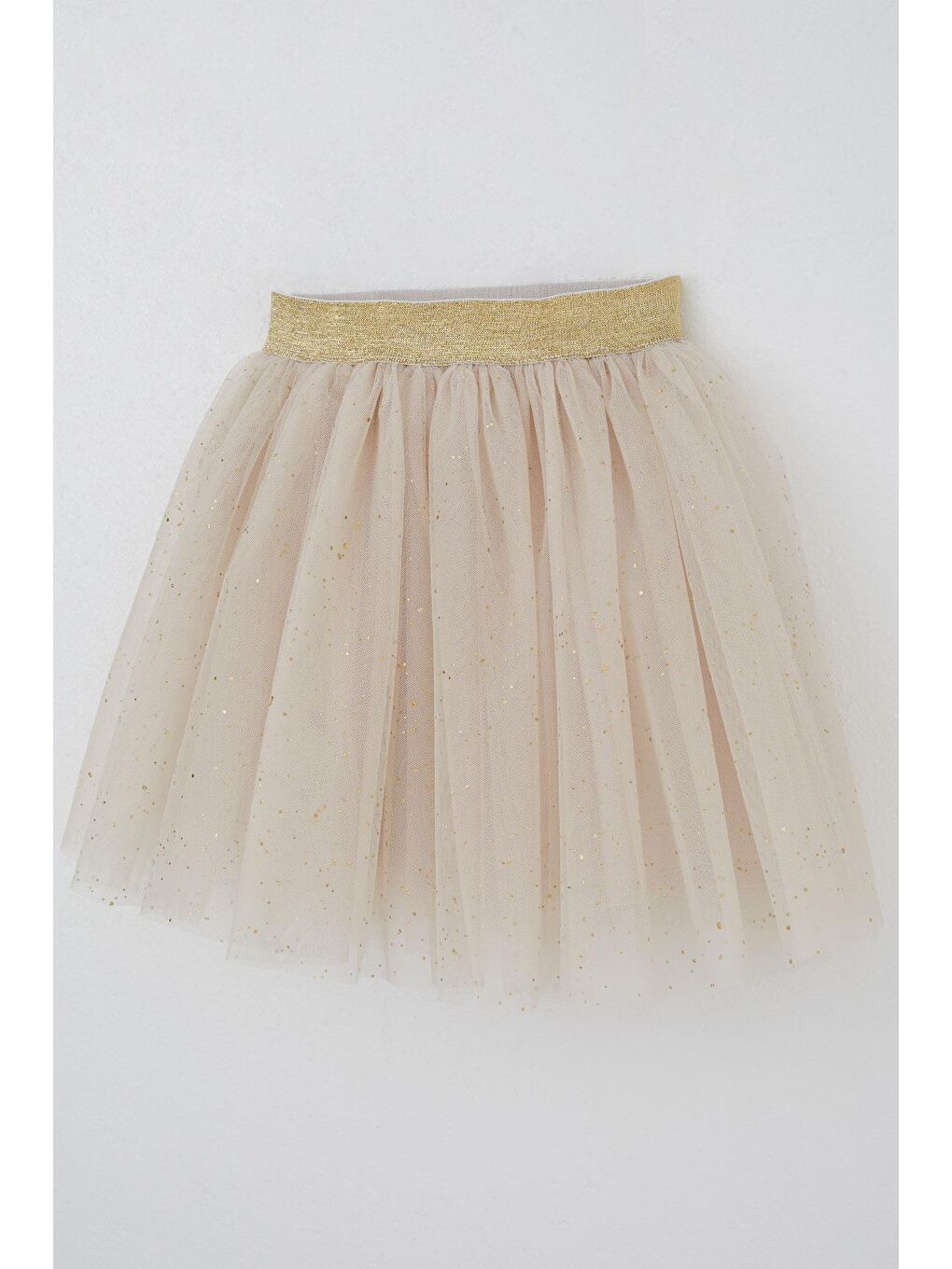 Kız Çocuk Tütü Etek Sim Detaylı Bej (5-10 Yaş)-9