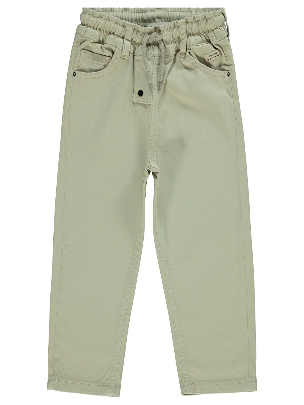 2204 Boys Süs Düğmeli Beli Lastikli 2-5 Yaş Pantolon Bej