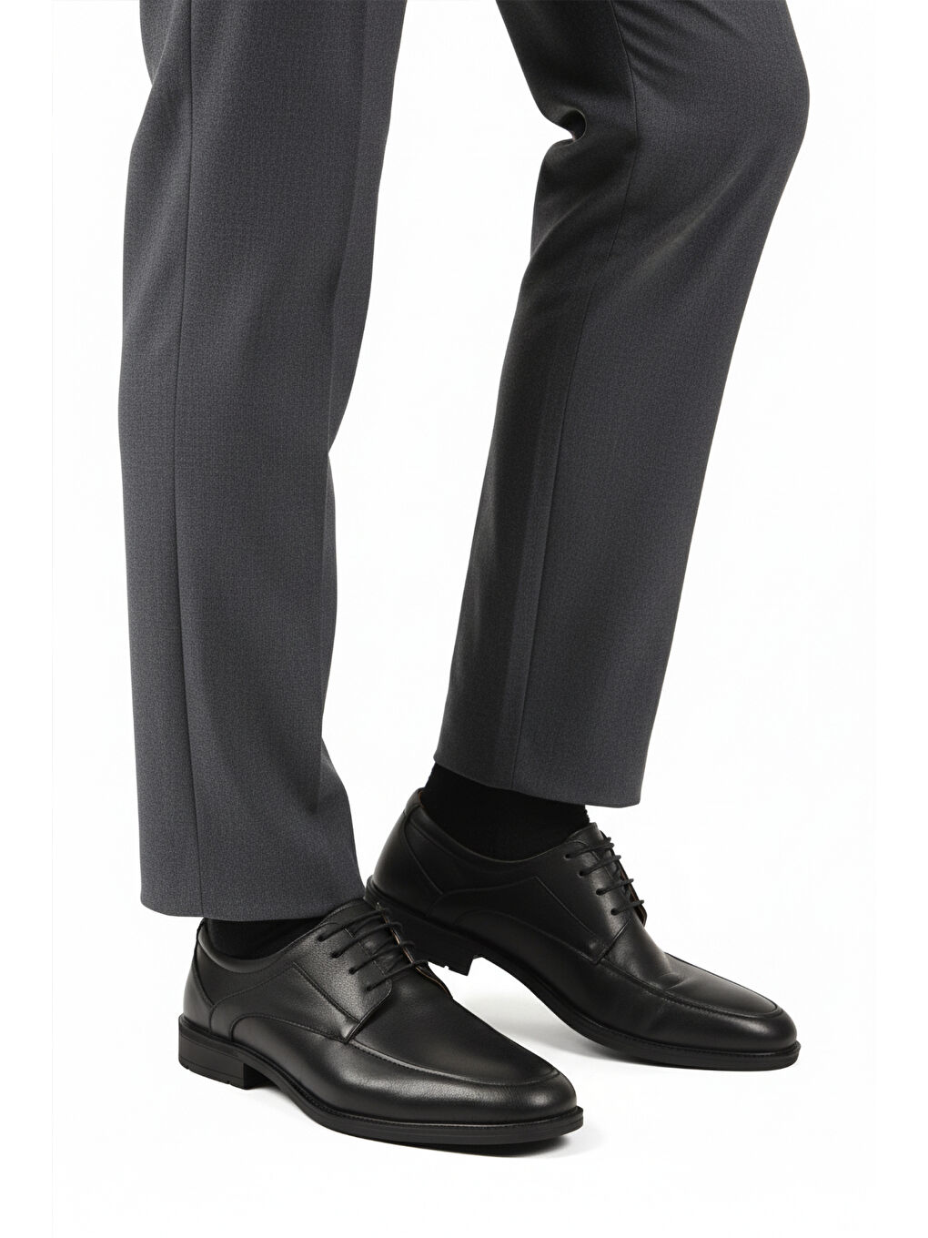 Siyah Bağcıklı Deri Jel Taban Anatomik Erkek Casual Ayakkabı 301 M