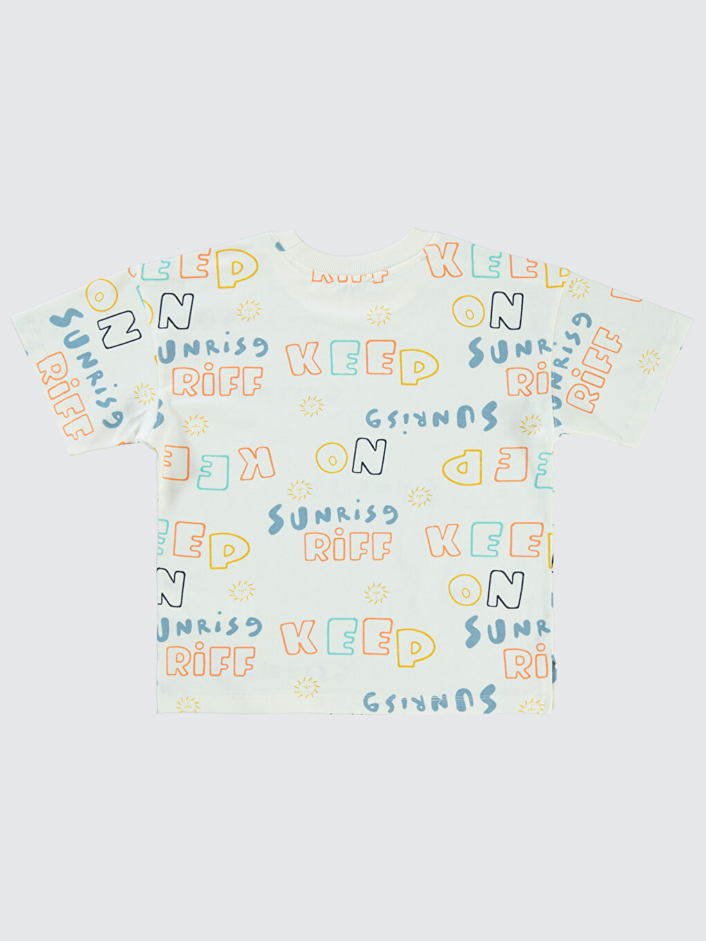 Ekru Boys Erkek Çocuk Oversize Tişört 6-9 Yaş Krem-1