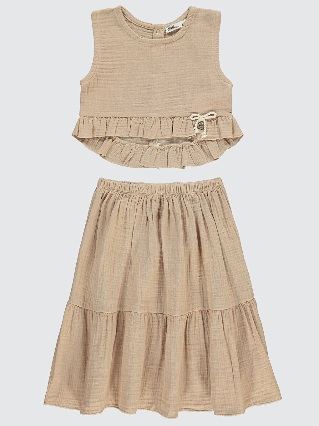 Girls Kız Çocuk Takım 6-9 Yaş Bej