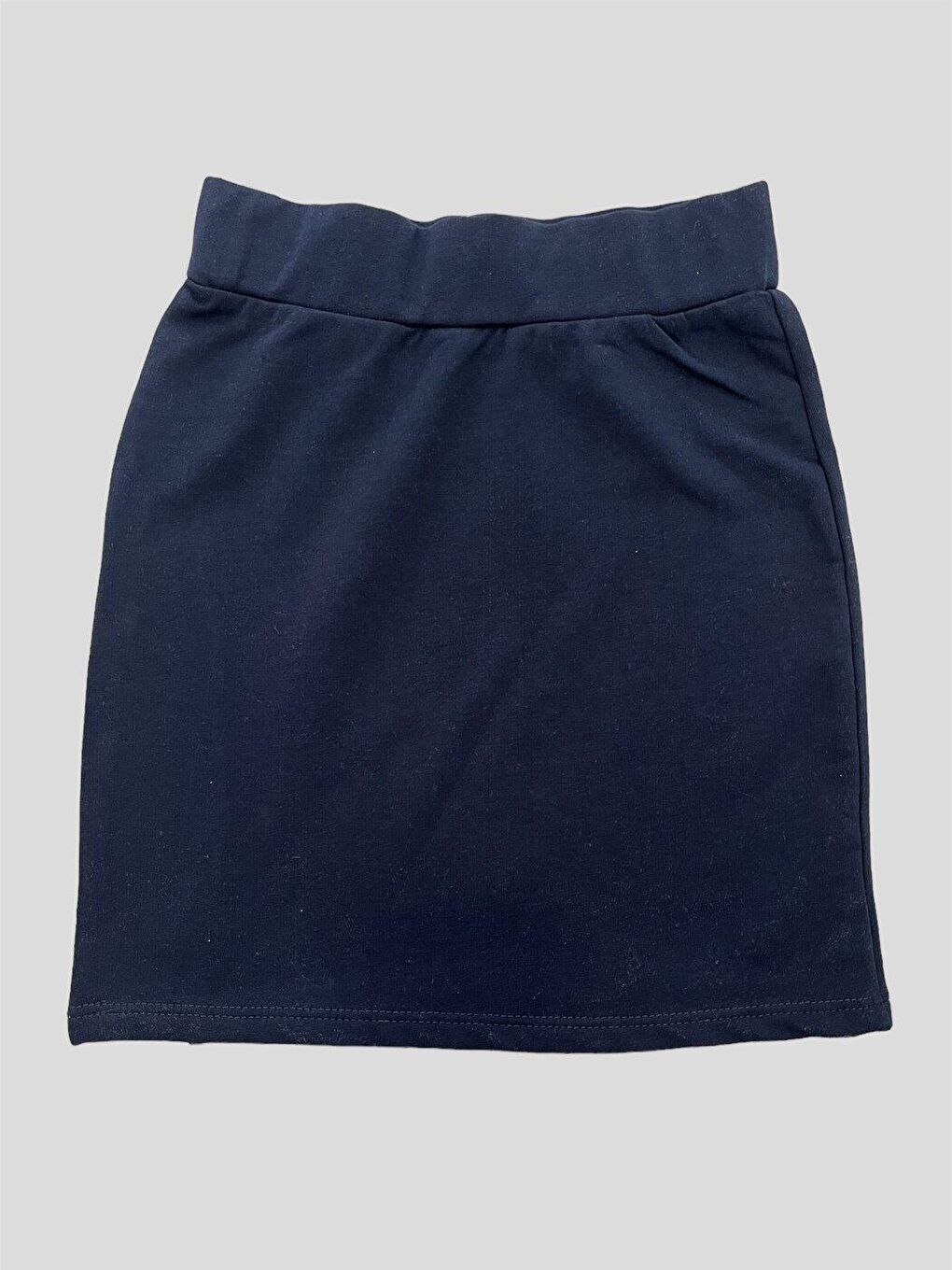 Pembe Kız Çocuk Baskılı Etek-1