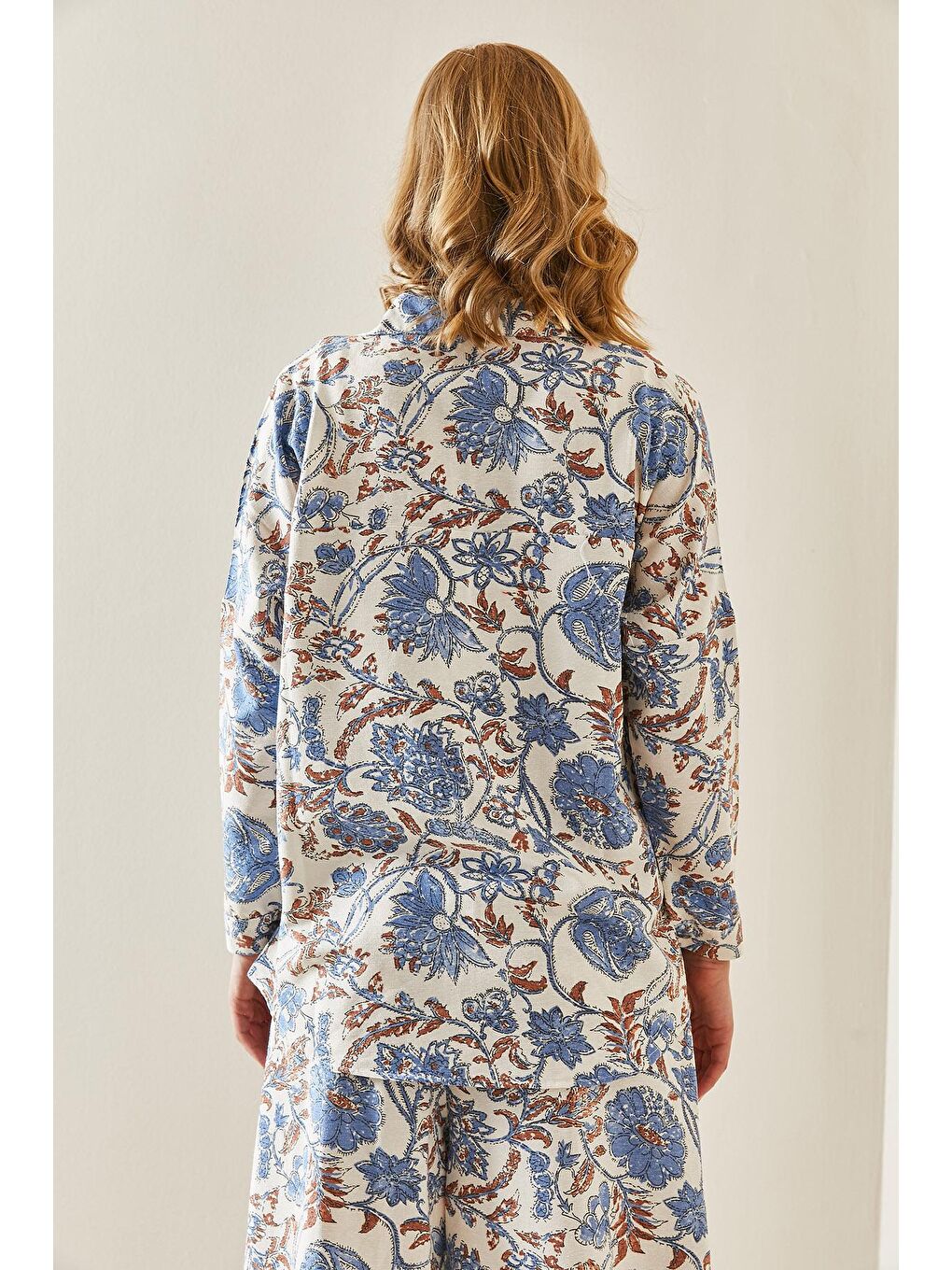 Mavi Polo Yaka Desenli Gömlek 3YXK2-47498-12-4