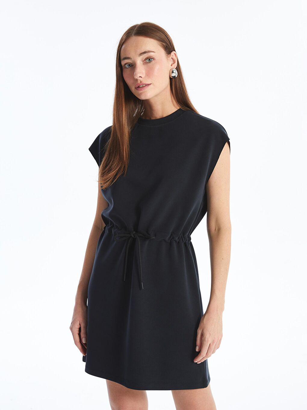 Modena - Modal Kumaş Örme Elbise - Antrasit-1