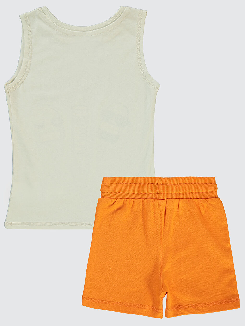 Bej Boys Erkek Çocuk Şortlu Takım 2-5 Yaş Fil Dişi-1