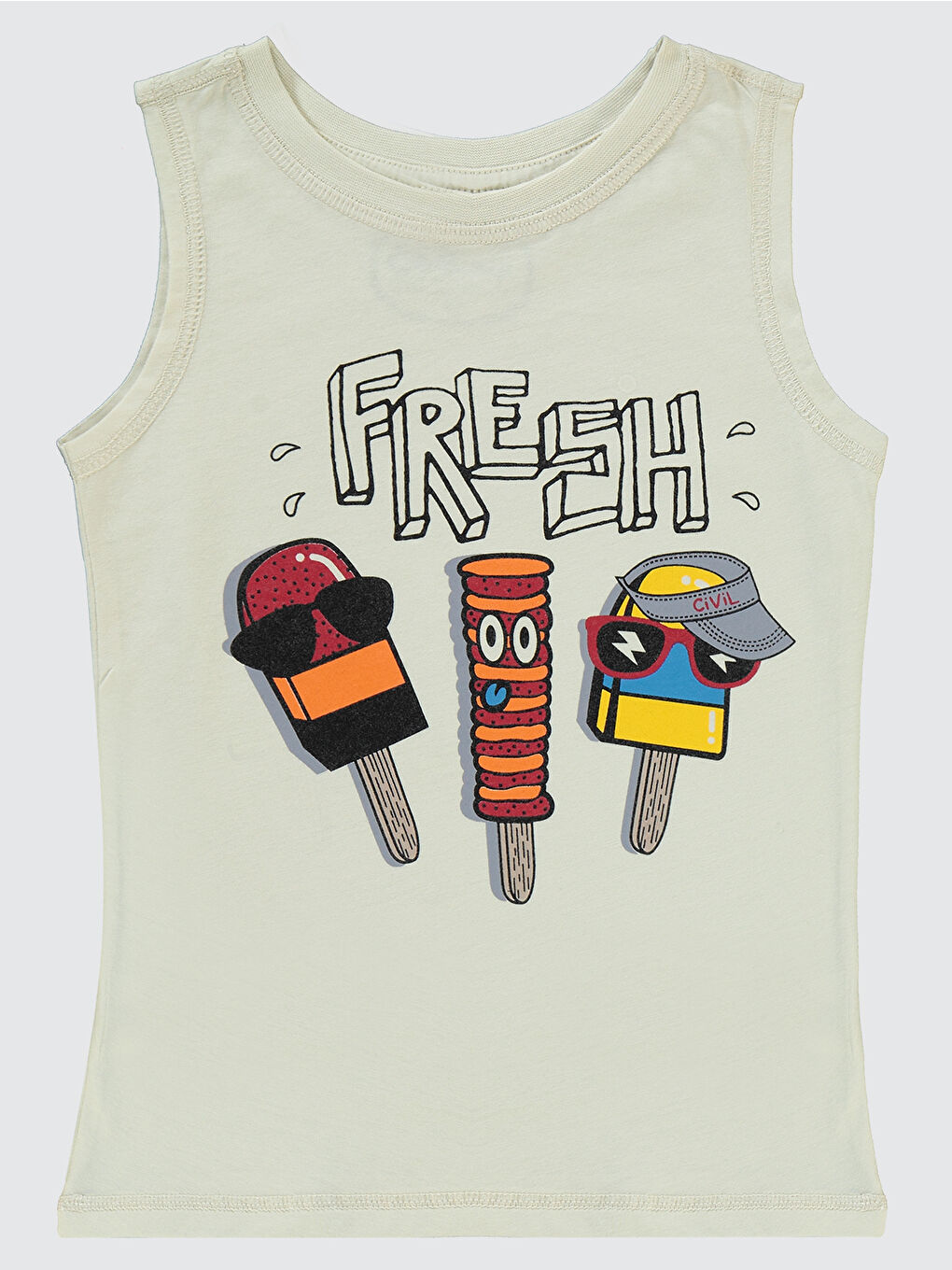 Bej Boys Erkek Çocuk Şortlu Takım 2-5 Yaş Fil Dişi-2